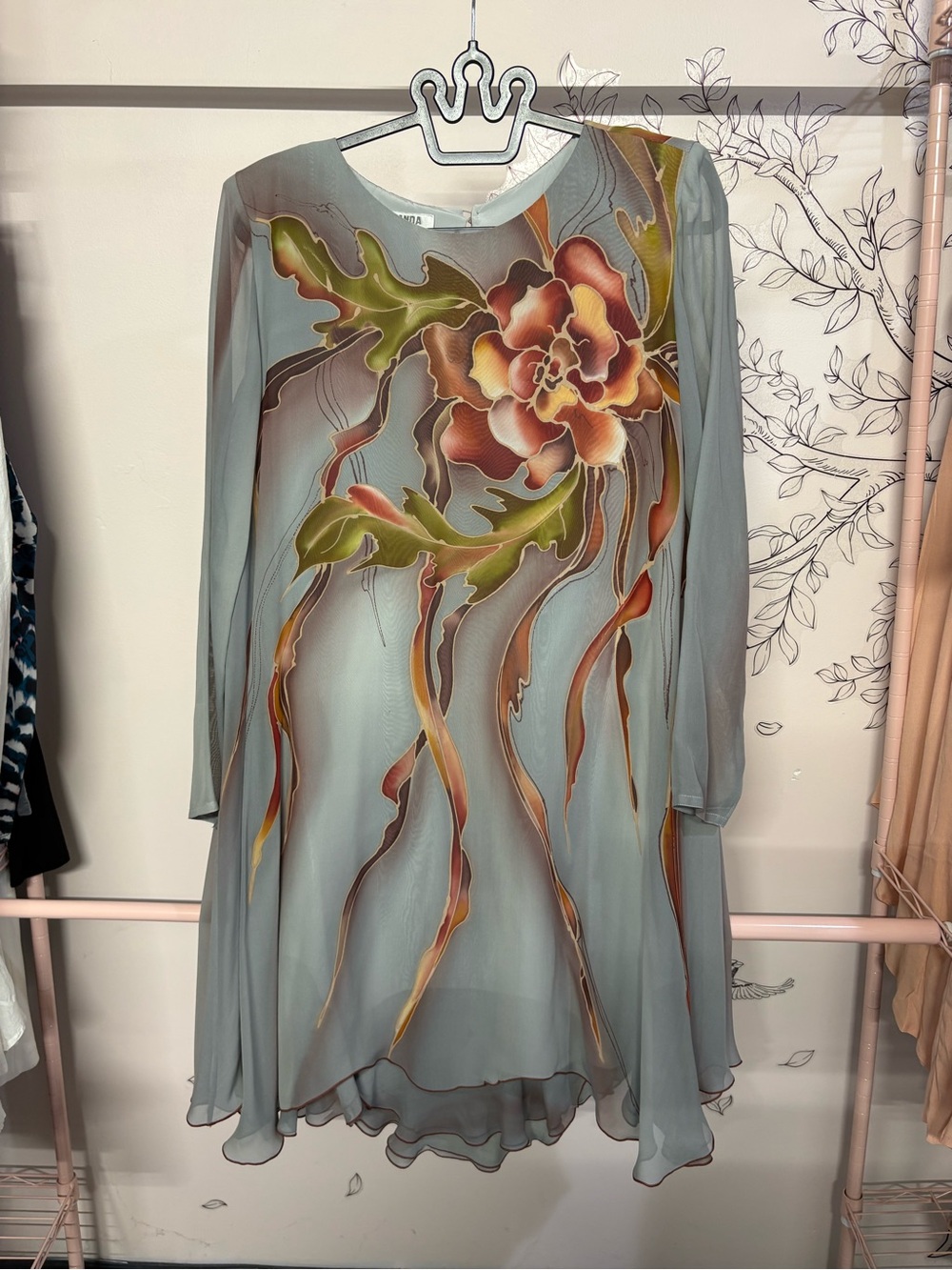 Vintage Yolanda Lorente Silk Women's Dress Size Small